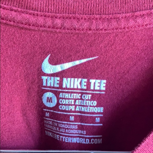 Burgundy Nike “Just Do It” Script Tee (Medium) - Picture 2 of 3